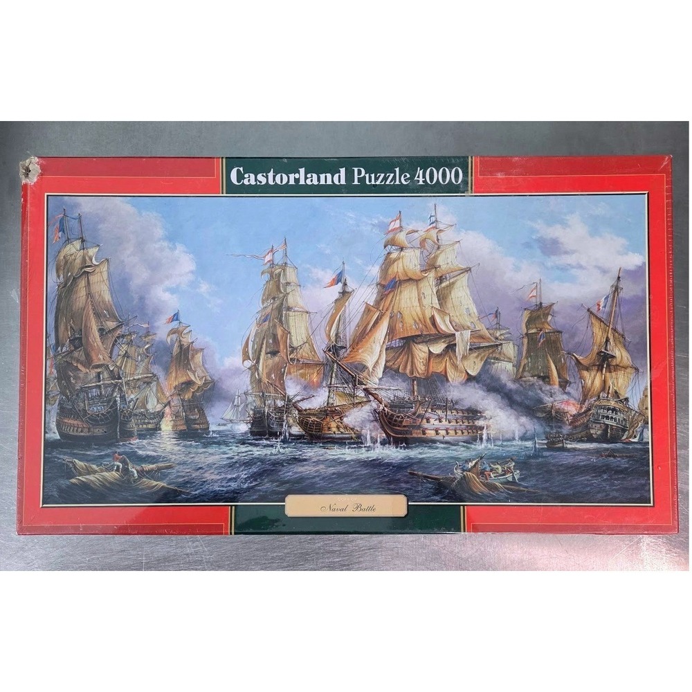 Jigsaw Puzzle Castorland 4000 Pieces Multicolor Naval Battle Made in Poland